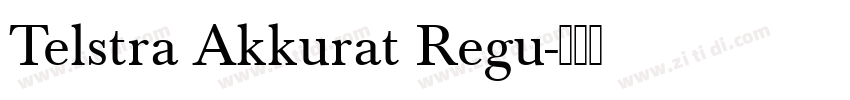 Telstra Akkurat Regu字体转换